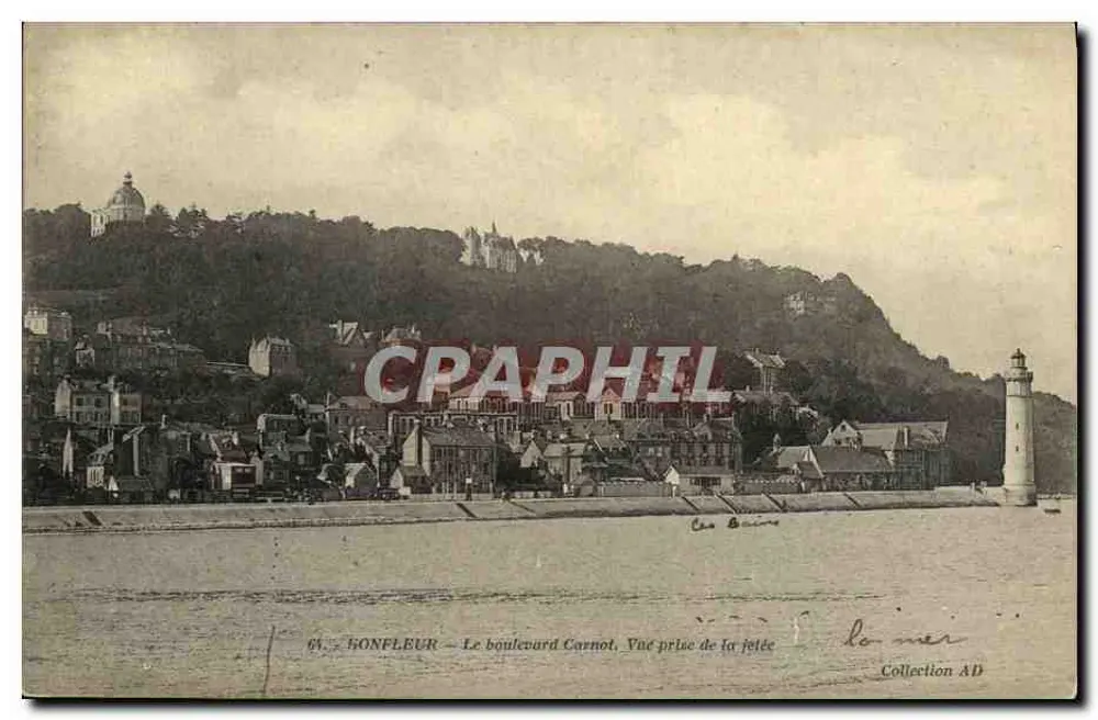 Honfleur — Boulevard Carnot, Ansicht vom Steg - Vorderseite