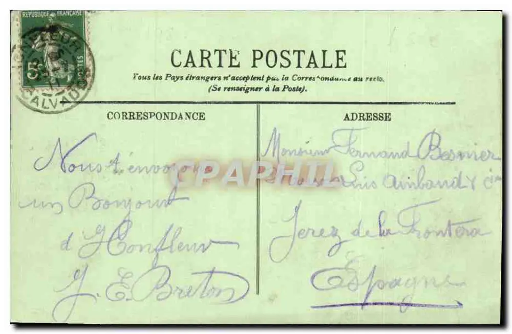 Honfleur — Boulevard Carnot — LL. n°63 - Verso
