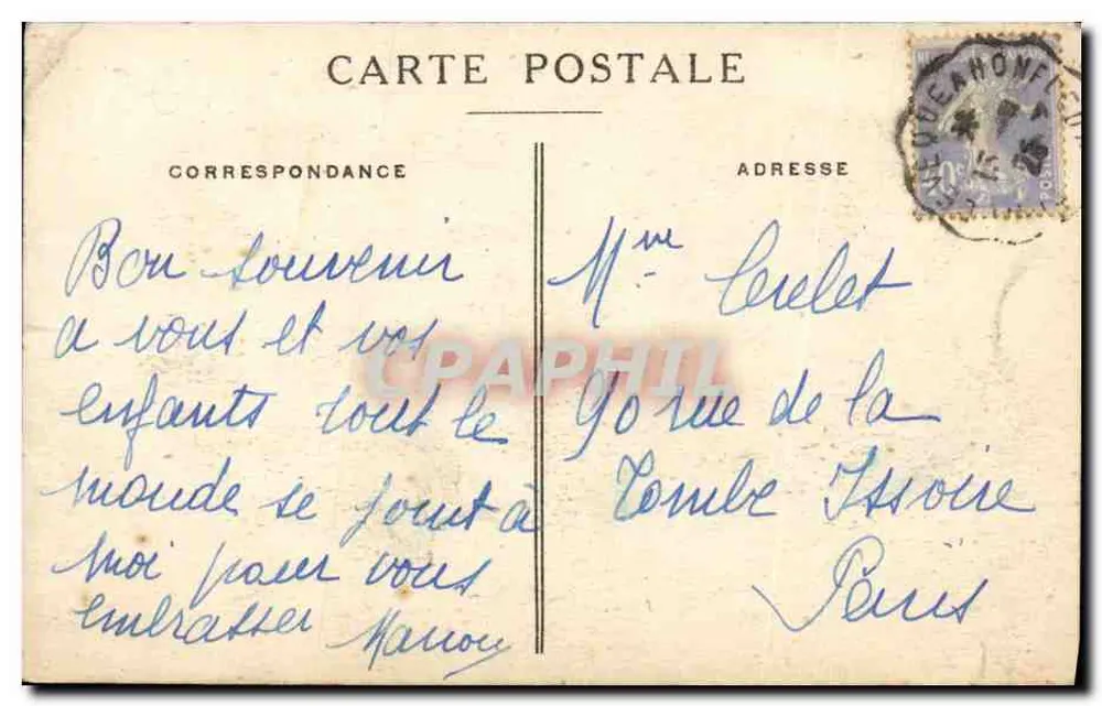Honfleur — O Calvário da Côte-de-Grâce — editor P. Le Hébert, n° 30 - Verso