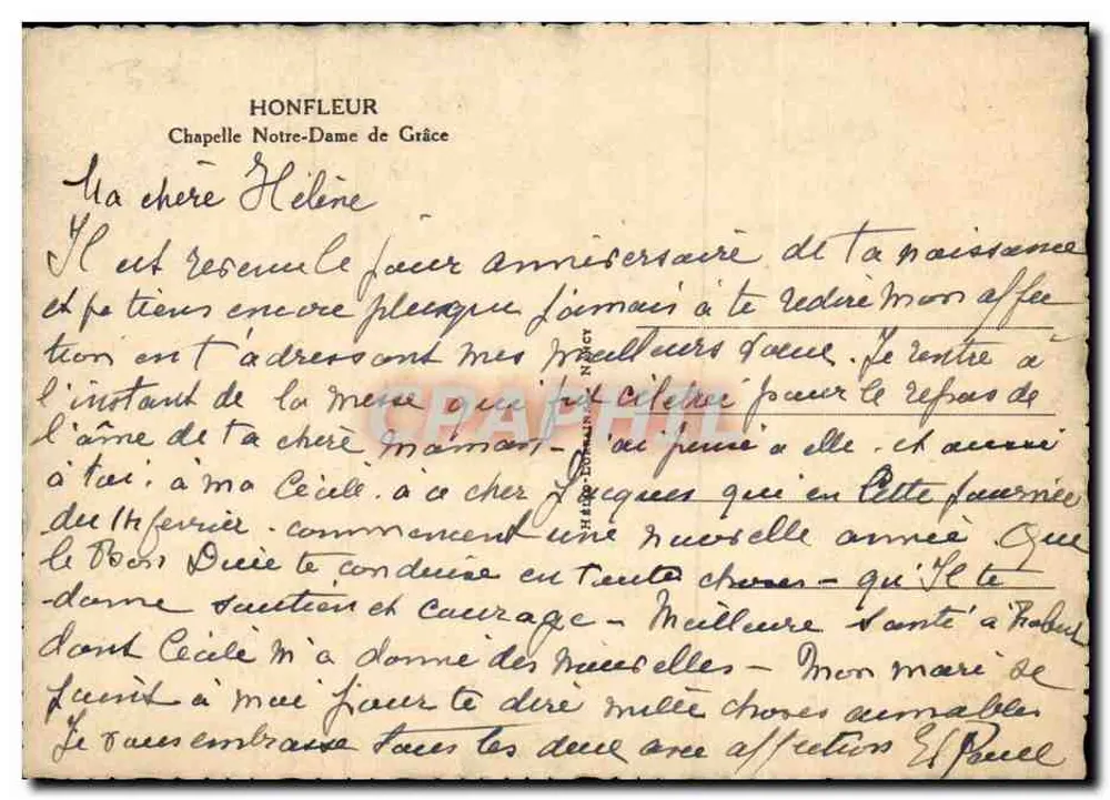 Capela Nossa Senhora da Graça — Honfleur - Verso