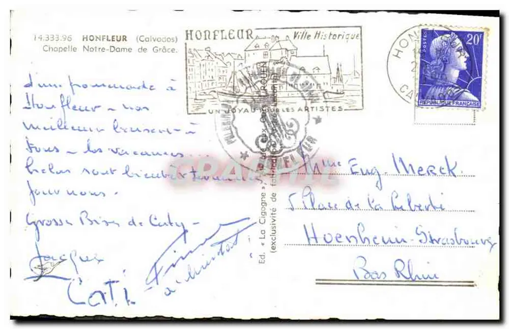 Capela Nossa Senhora da Graça em Honfleur — Honfleur (Calvados) — Ed. A Coruja - Verso