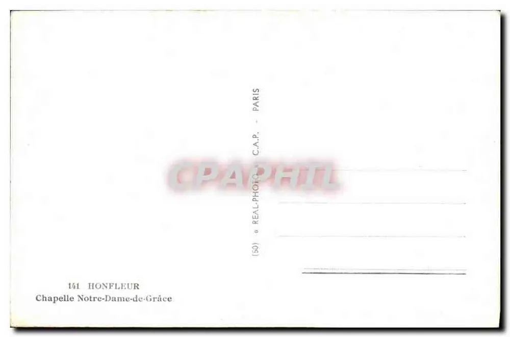 Capela Notre-Dame-de-Grâce — Honfleur — C.A.P. Paris - Verso