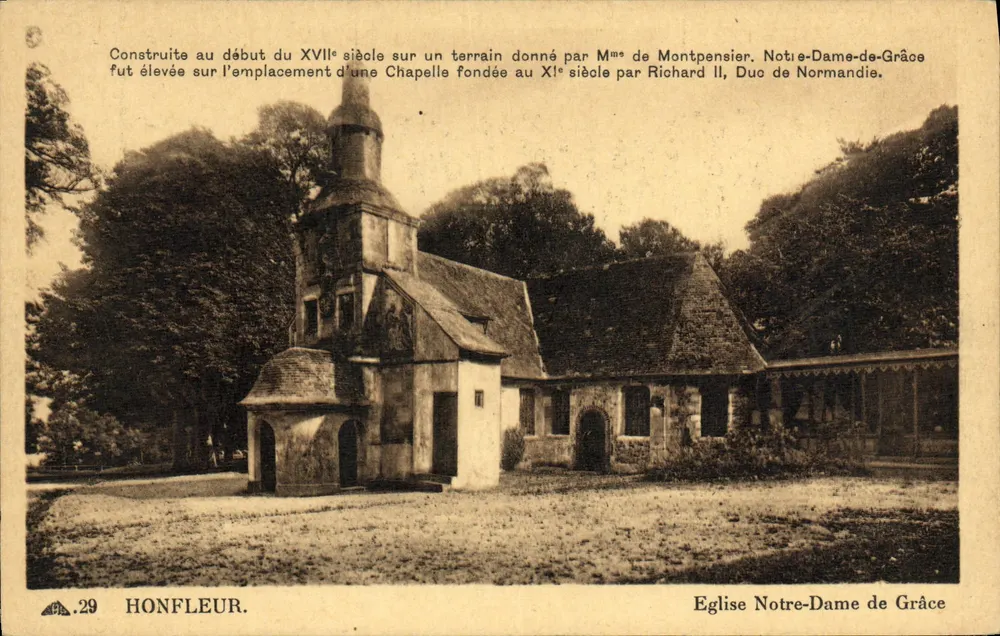 Igreja Nossa Senhora da Graça — Honfleur — Bilhete postal moderno - Frente