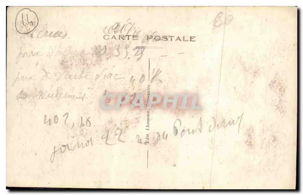 Honfleur — Interior da Capela de N.-S. da Graça — Éd. Lhomme, Senneville - Verso
