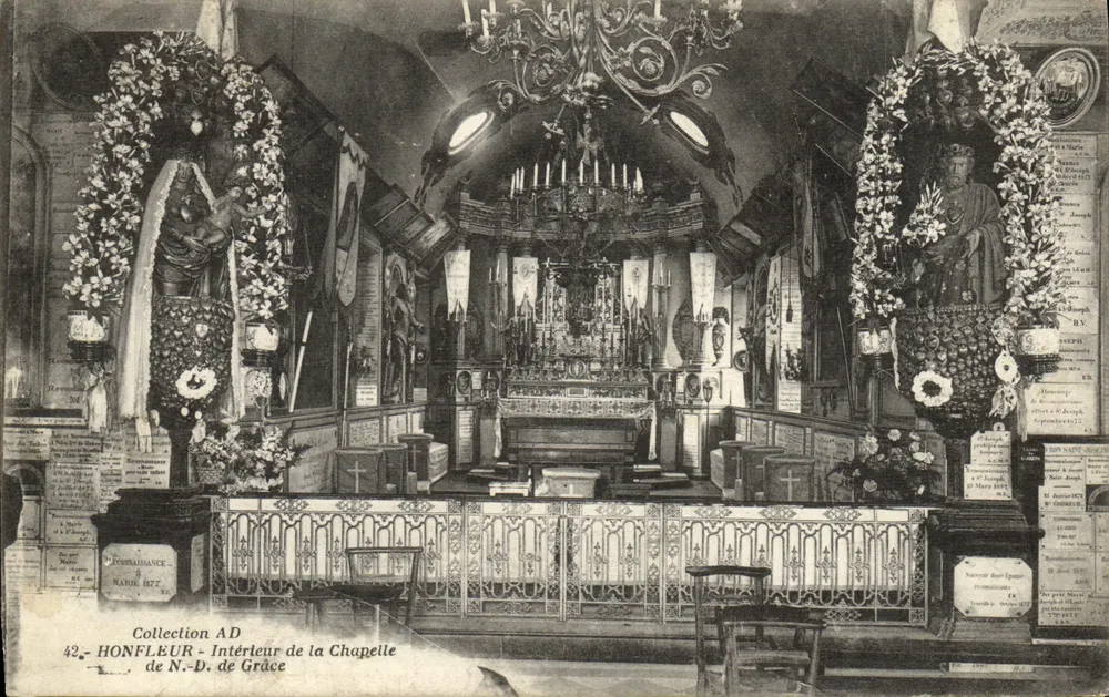 Innenansicht der Kapelle Notre-Dame de Grâce — Honfleur — Sammlung AD - Vorderseite