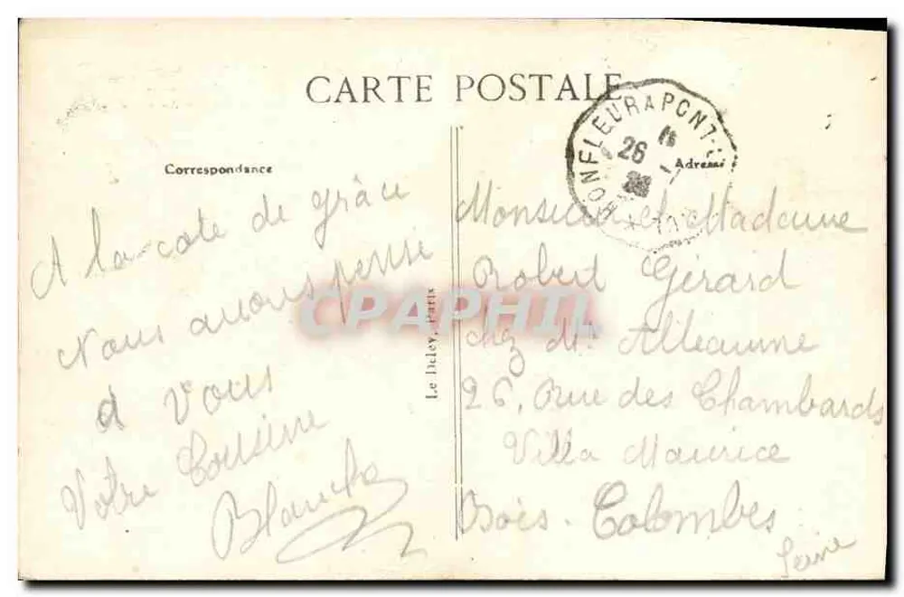 Honfleur — Capela de Nossa Senhora da Graça — G. Chauvin, n°31 - Verso
