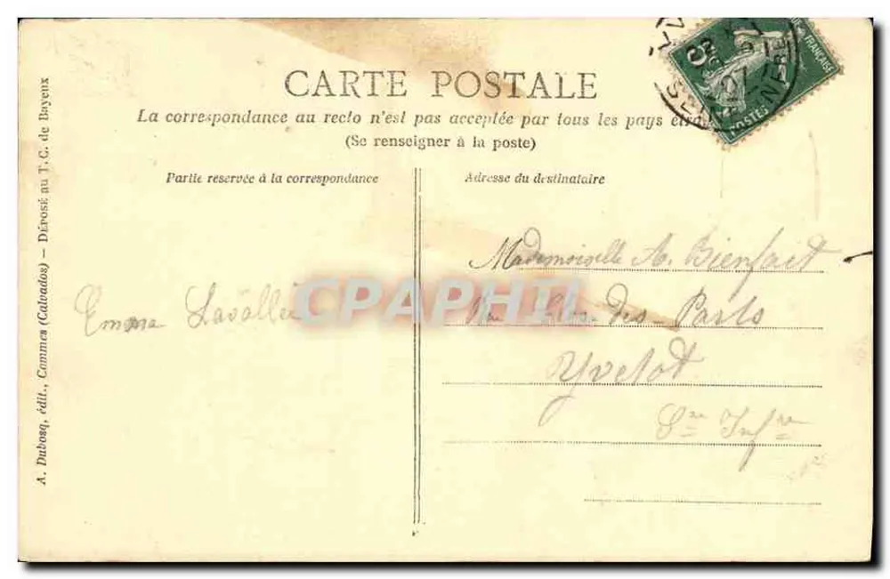 In der Normandie — A.D. n° 315 — Tal der Touque — Interessante Lektüre: Es ist nur ein Traum !! — D. Louveau, Honfleur - Rückseite