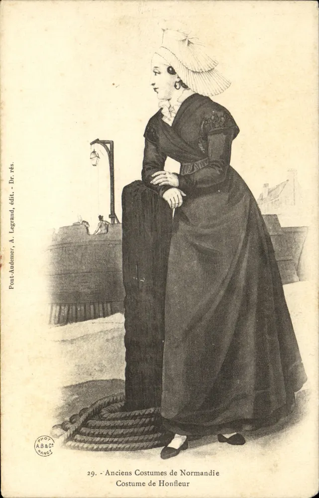 Kleidung von Honfleur — Alte Kleidung der Normandie — A. Legrand, Verlag Dr. rés. (n°29) - Vorderseite