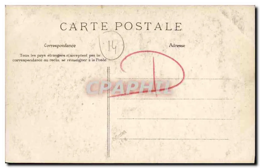 Normandie — Bauerin aus der Gegend von Honfleur — Antike Ansichtskarte n°61 - Rückseite