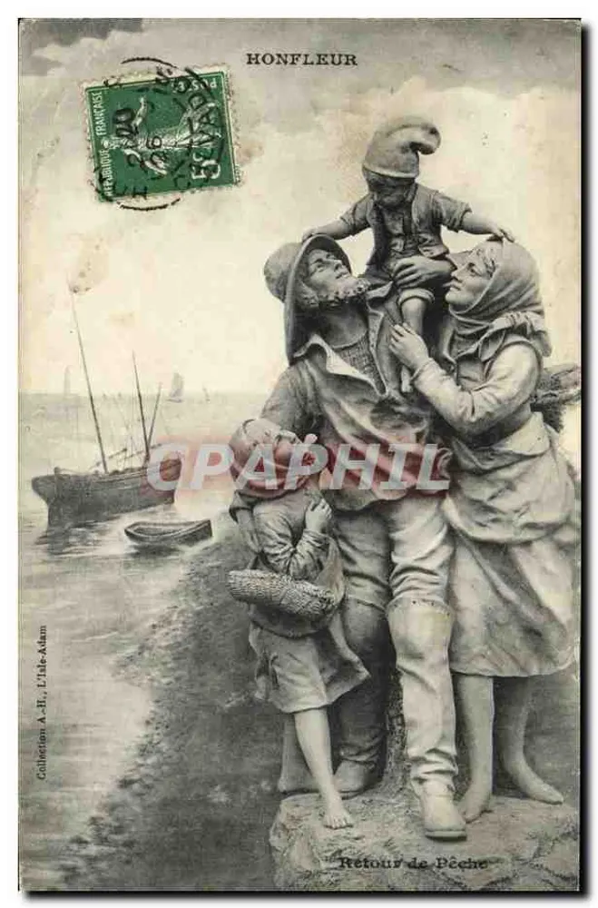 Honfleur — Retornos da Pesca — Editor A.-Ri, L'Âge d'Adam - Frente