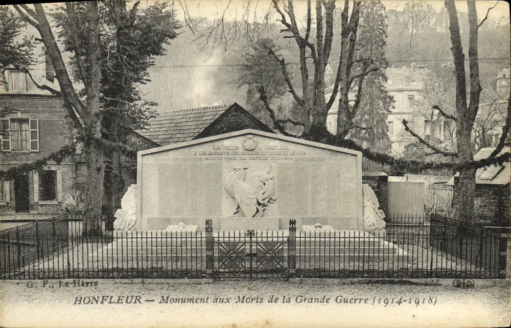 Honfleur — Gedenkstein für die Toten des Großen Krieges (1914-1918) — G. F. Le Havre - Vorderseite
