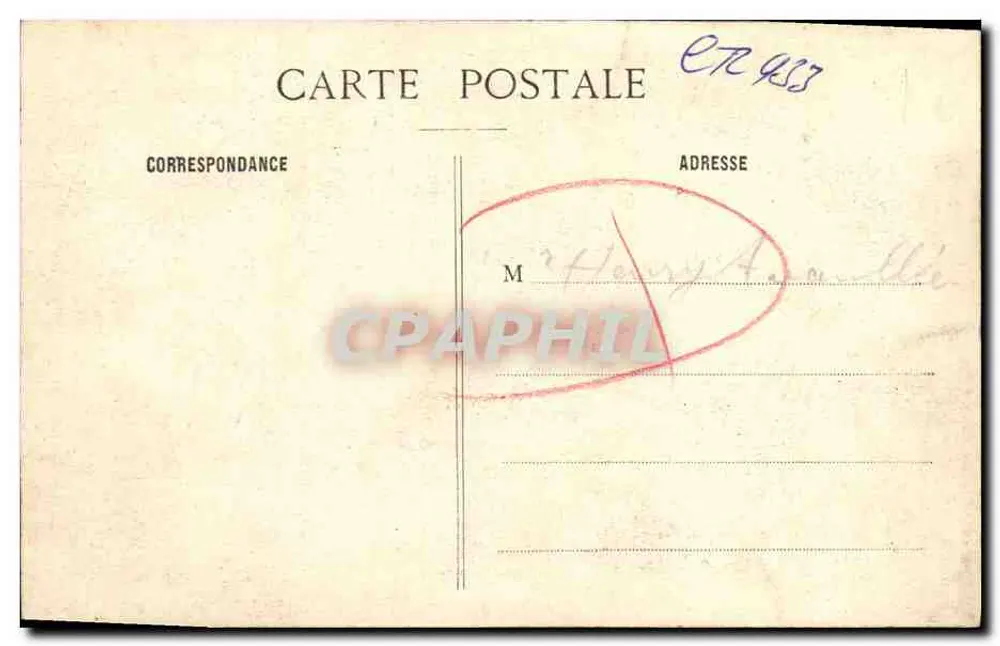Honfleur — Lembrança de Honfleur — L.B. PARIS - Verso