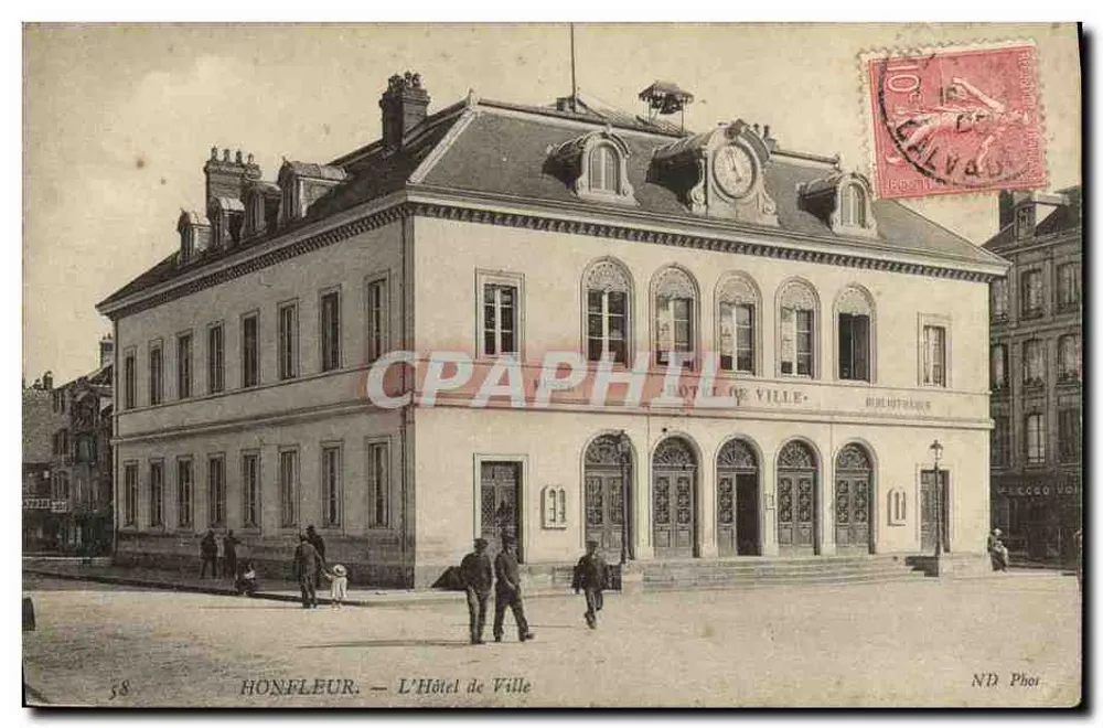 HONFLEUR — O Hotel de Ville — N.D. Fotografia - Frente