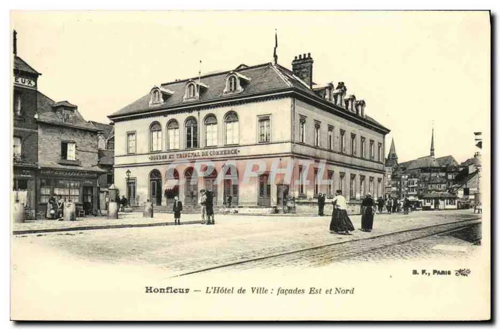 Honfleur — Das Rathaus: Ost- und Nordfassade — B. F., Paris - Vorderseite