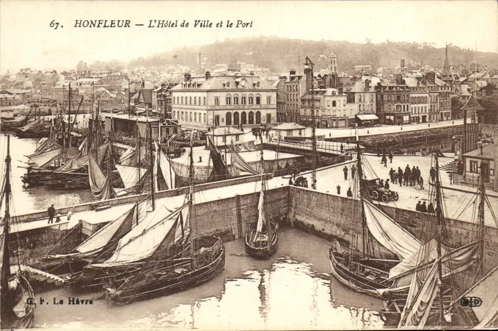 Honfleur — Das Rathaus und der Hafen — G. F. Le Havre - Vorderseite