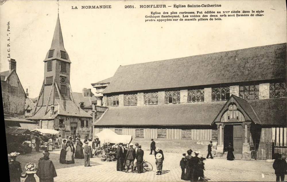 Honfleur — Igreja de Santa Catarina — C.P.A. Paris, n°2651 - Frente