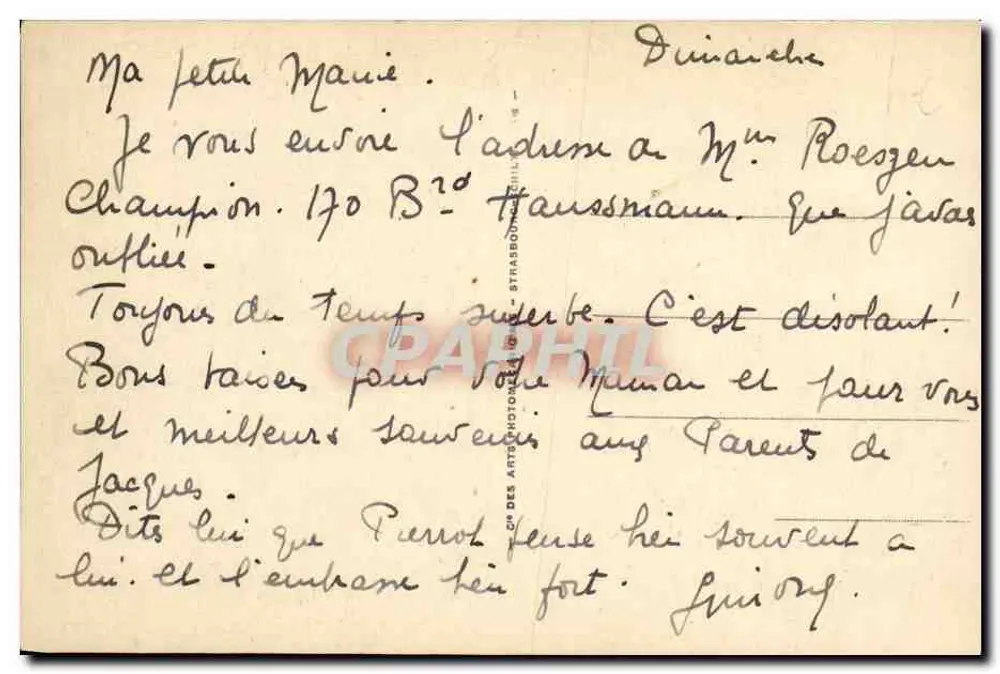 Honfleur — A Igreja de Santa Catarina — editor ARB, n°35 - Verso