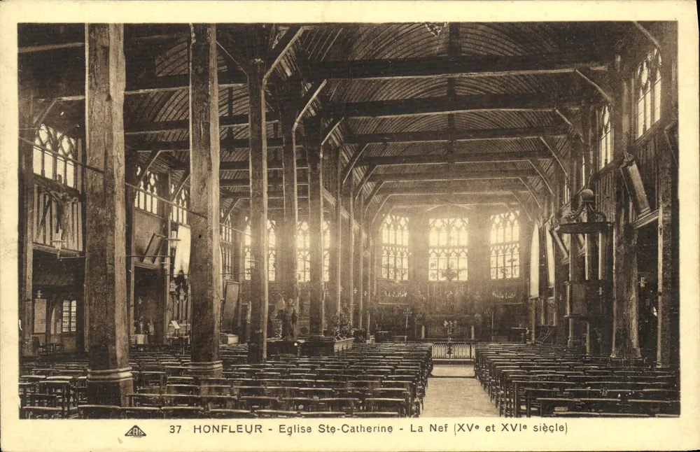 Honfleur - Kirche Sainte-Catherine - Die Kirchenschiff (15. und 16. Jahrhundert) - Vorderseite