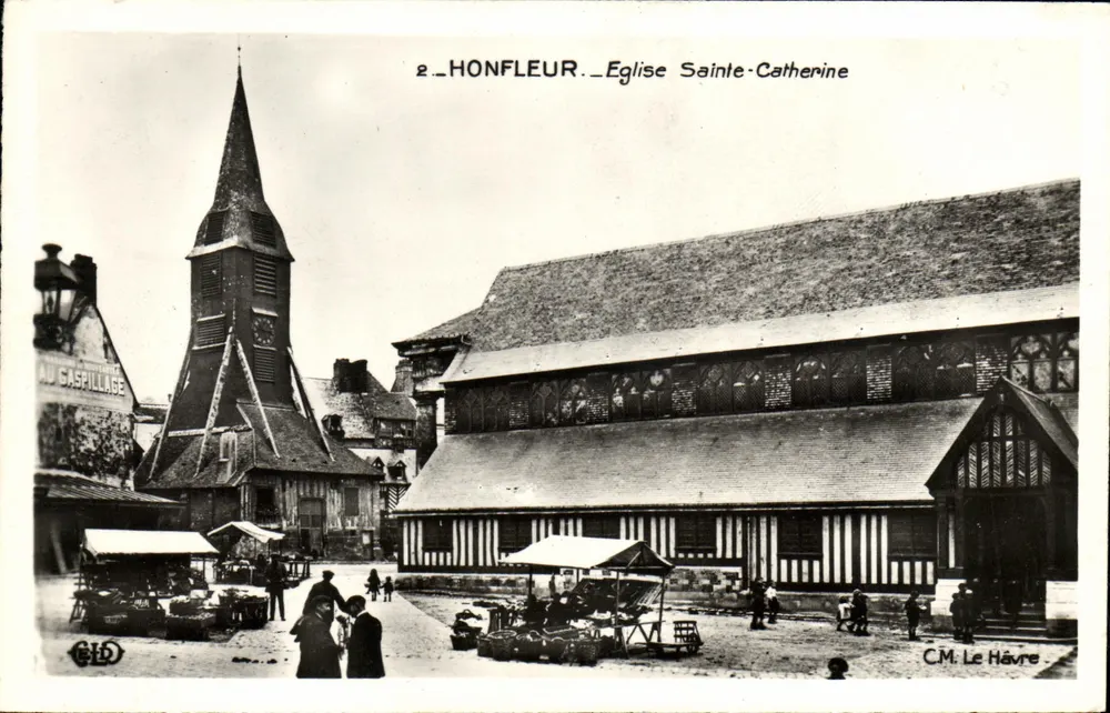 Honfleur — Igreja de Santa Catarina — C.M. Le Havre - Frente