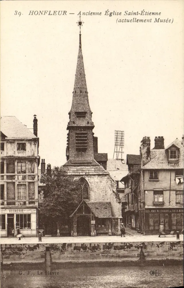 Honfleur — Antigua Iglesia de San Etienne (actualmente Museo) — G. F., Le Havre - Anverso