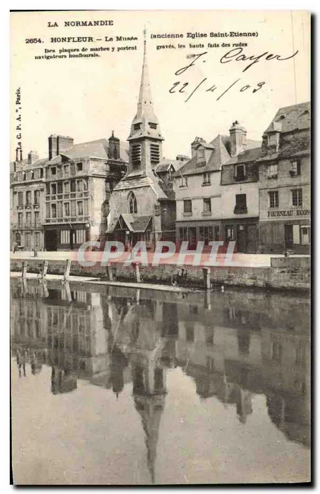 Honfleur — O Mureau (antiga Igreja de São Etienne) — A Bilhete postal antigo Paris, n° 2654 - Frente