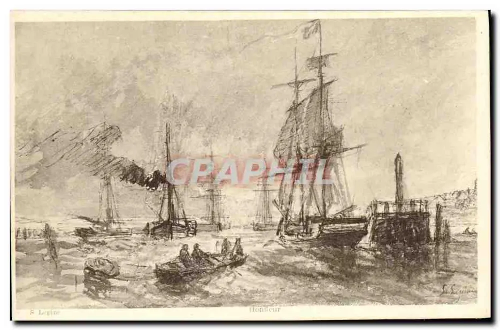 Porto de Honfleur — vista marítima — S. Lepine - Frente