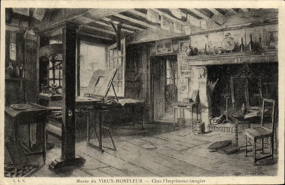 Museu do Velho Honfleur — Chez o Impressor-imagista — Léonard Clenc - Frente