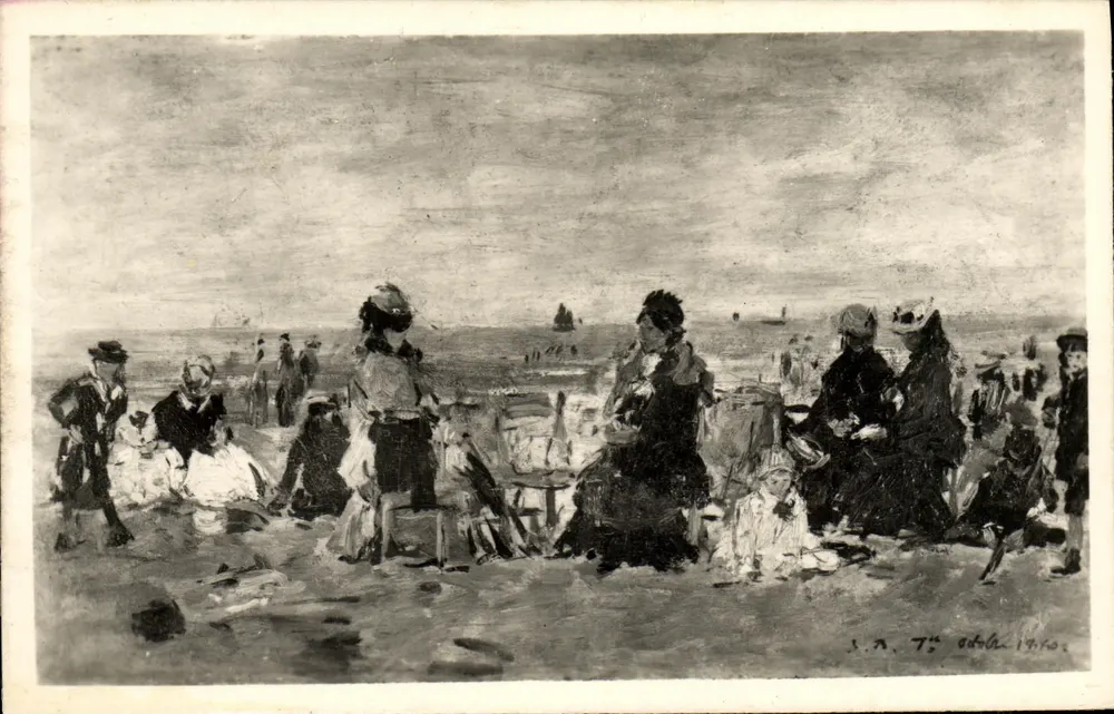 Na Praia — Eugène Boudin — Museu de Honfleur - Frente