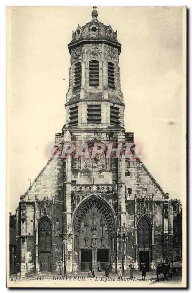 Honfleur — A Igreja de São Léonard - Frente