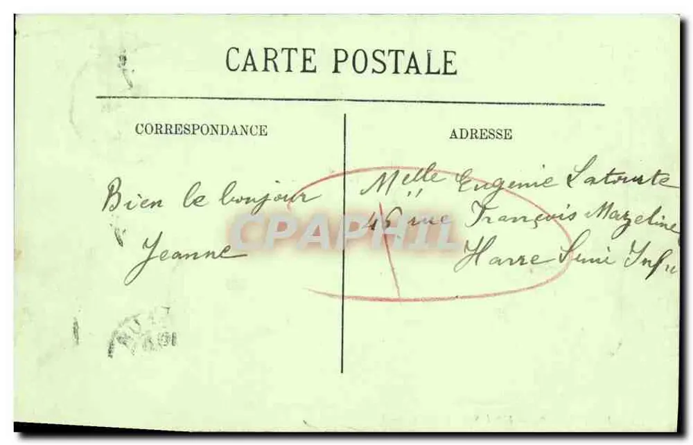 HONFLEUR — Hotel Saint-Siméon — LL. — n°58 - Verso