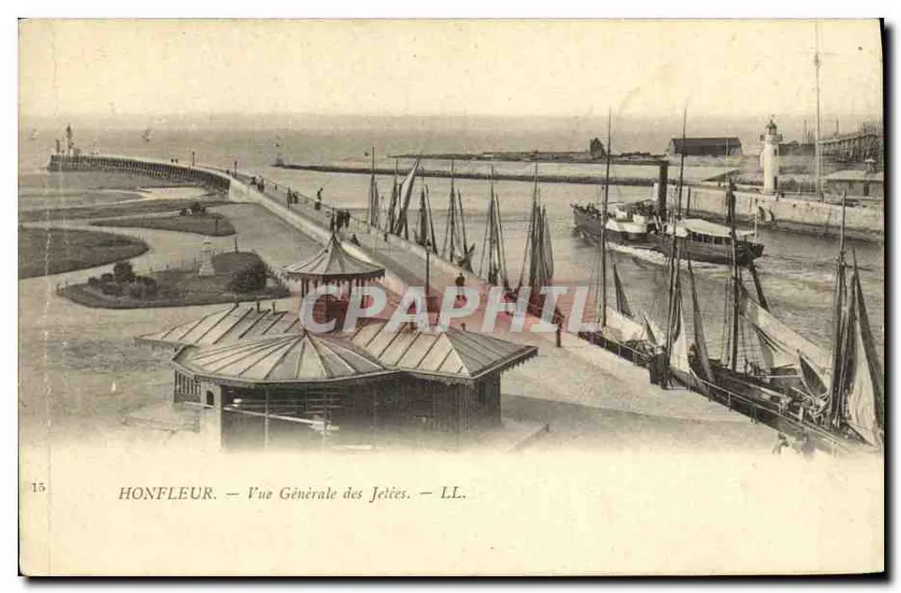 Honfleur — Vista Geral das Docas — LL. - Frente