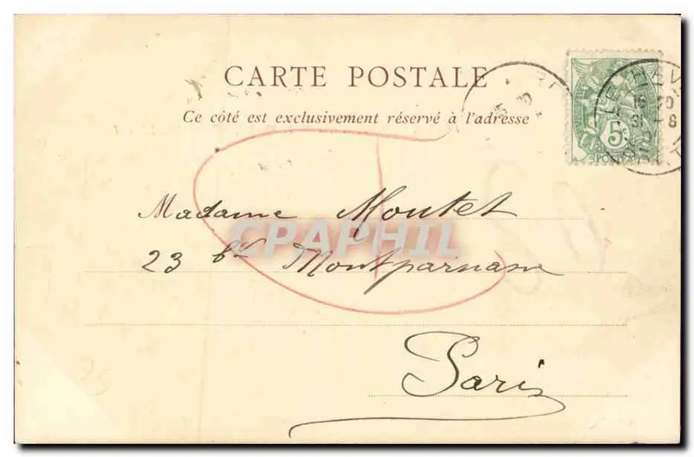 Honfleur — Die Piers zum Zeitpunkt der Flut — ND Pbot - Rückseite