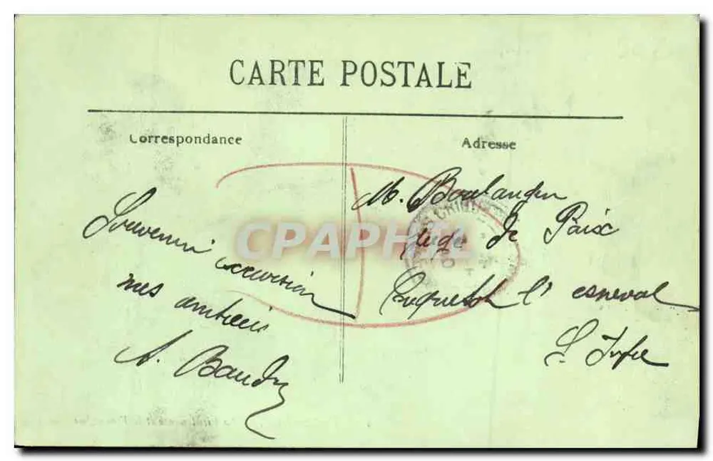 Honfleur — Ansicht der Lieutenante und des alten Kai — LL. n°49 - Rückseite