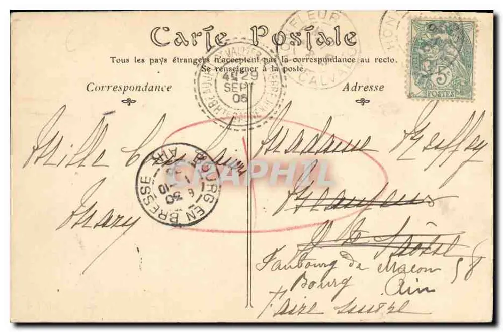 Honfleur — Die Lieutenant (alte Befestigungen) — ND Phor, Nr. 124 - Rückseite