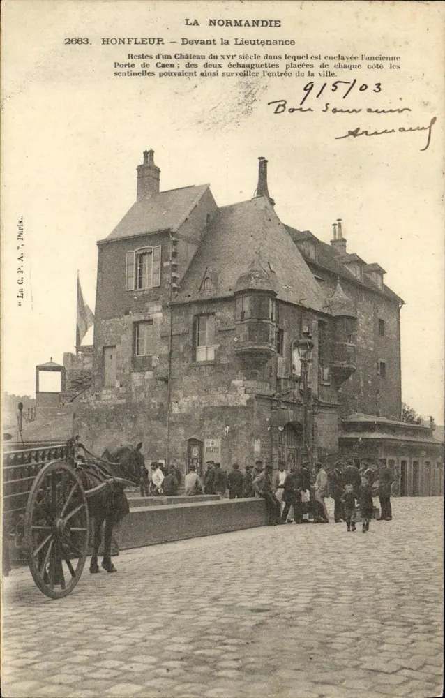 Honfleur — Przed fortecem — La C.P.A. Paris - Awers