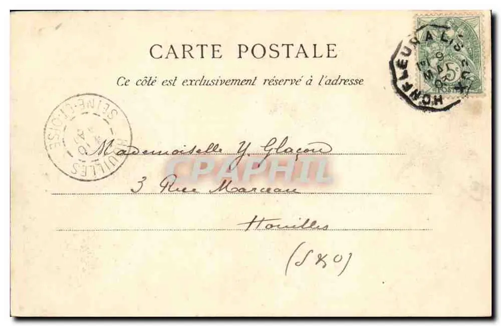 Honfleur — Przed fortecem — La C.P.A. Paris - Rewers