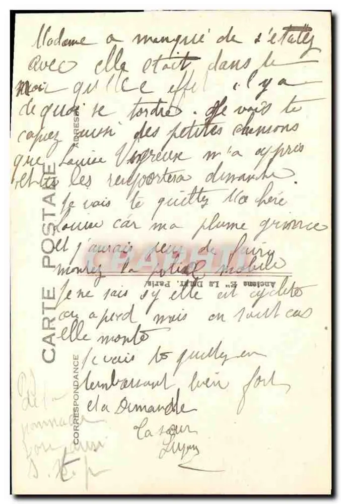 Honfleur — A Lieutenante — G.K. Le Hine, n°57 - Verso