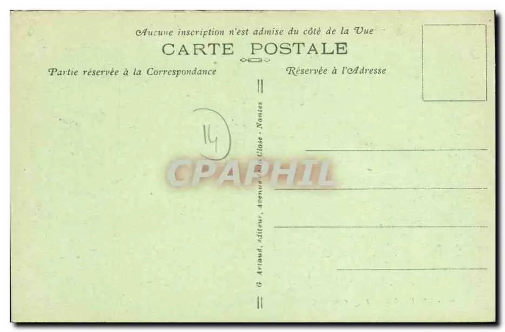 Honfleur — La Lieutenante — Verlag G. Ariaud, Nr. 45 - Rückseite