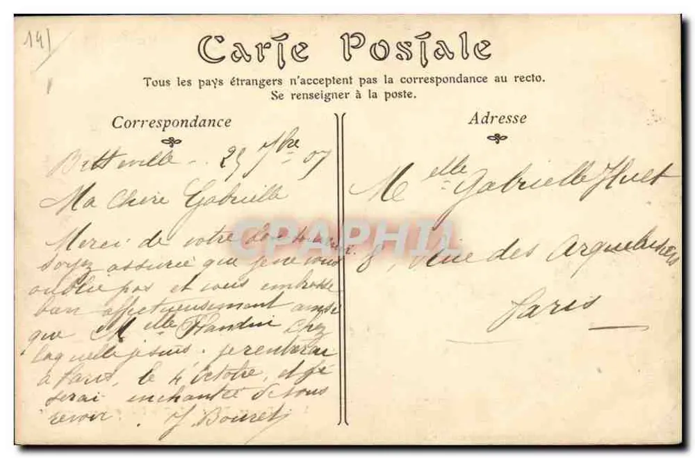 Honfleur — Die Lieutenant (alte Befestigungen) — Victor Dugourd, ND Phot. - Rückseite