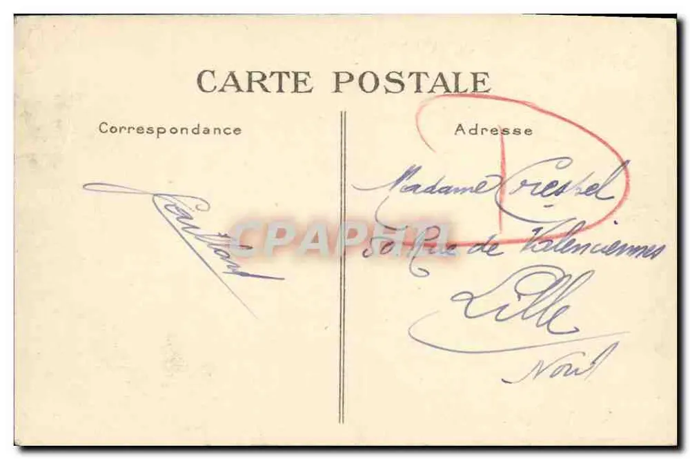 Honfleur — Ansicht der Lieutenantance und Côte Vassal — G. F. Le Havre - Rückseite
