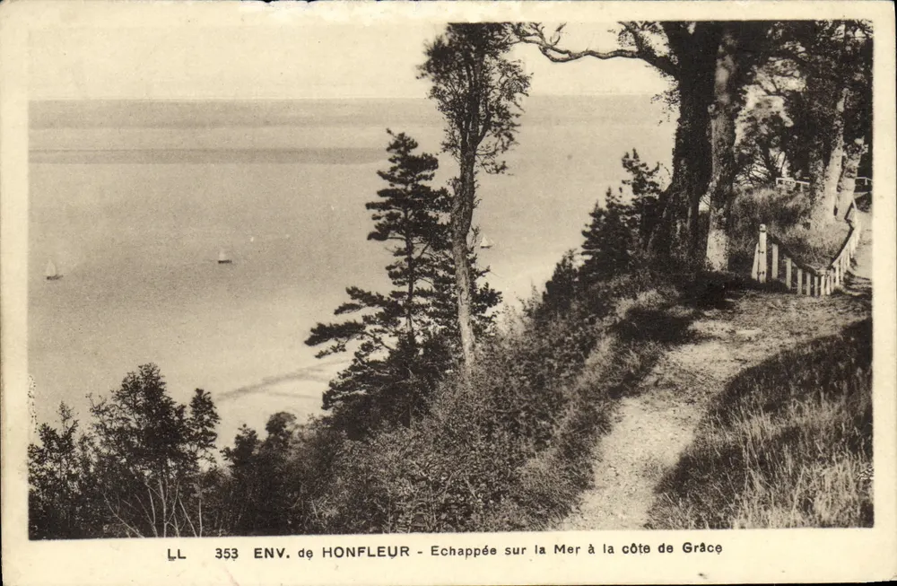 ENV. de HONFLEUR — Echappée sur la Mer à la côte de Grâce — LL 353 - Frente
