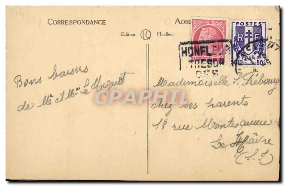 Honfleur — Le Mont-Joli — éditeur LL, n°9 - Verso