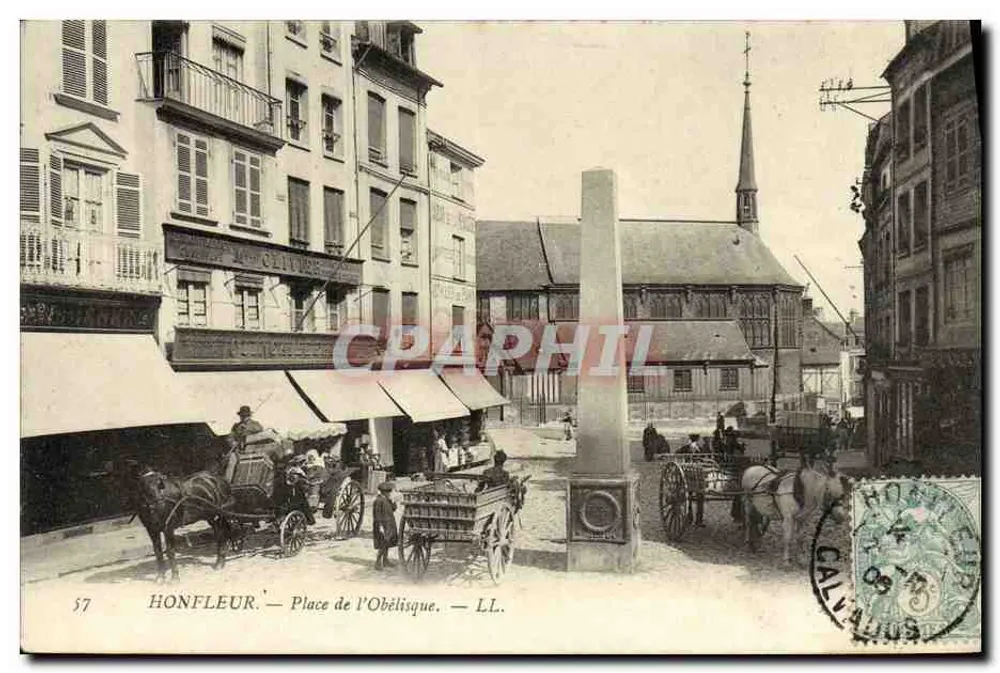 Honfleur — Plein van het Obelisk — LL. - Voorkant