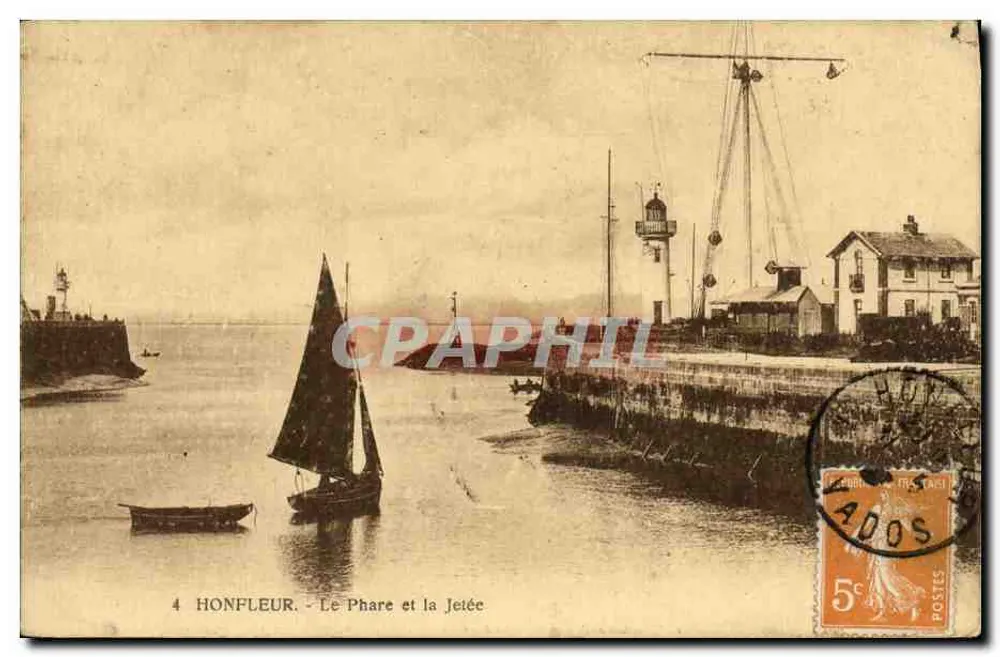 Honfleur — O Farol e a Ponta — Bilhete postal moderno n°4 - Frente