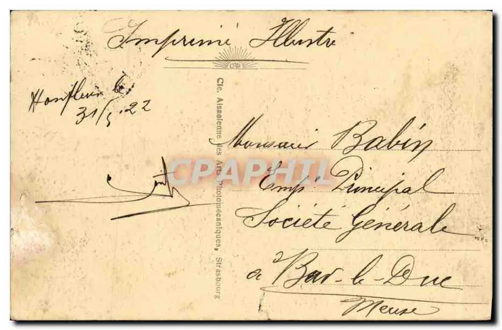 Honfleur — O Farol e a Ponta — Bilhete postal moderno n°4 - Verso