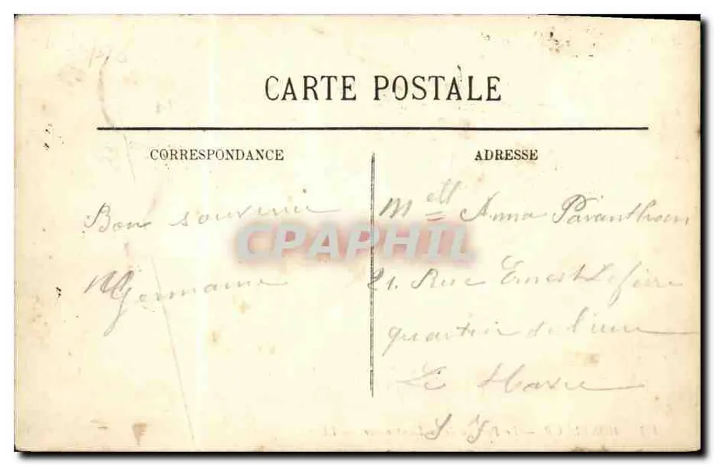 Honfleur — Der Hafen von der Lieutenante aus gesehen — LL. — Nr. 127 - Rückseite