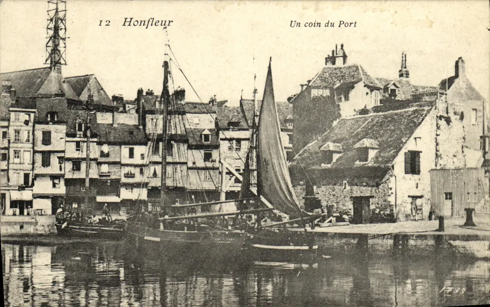 Honfleur — Um canto do Porto — editor desconhecido, n° 12 - Frente