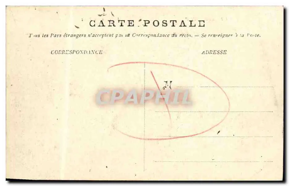 Honfleur — Um canto do Porto — editor desconhecido, n° 12 - Verso
