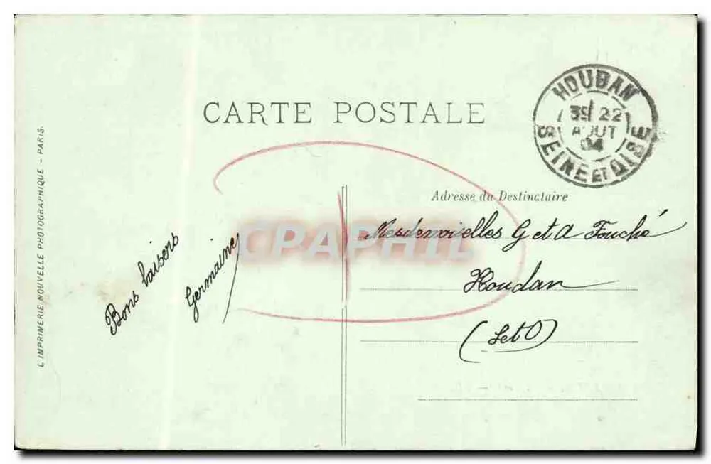 Honfleur — O Porto — LL. — Imprensa Fotográfica Nova - Paris - Verso