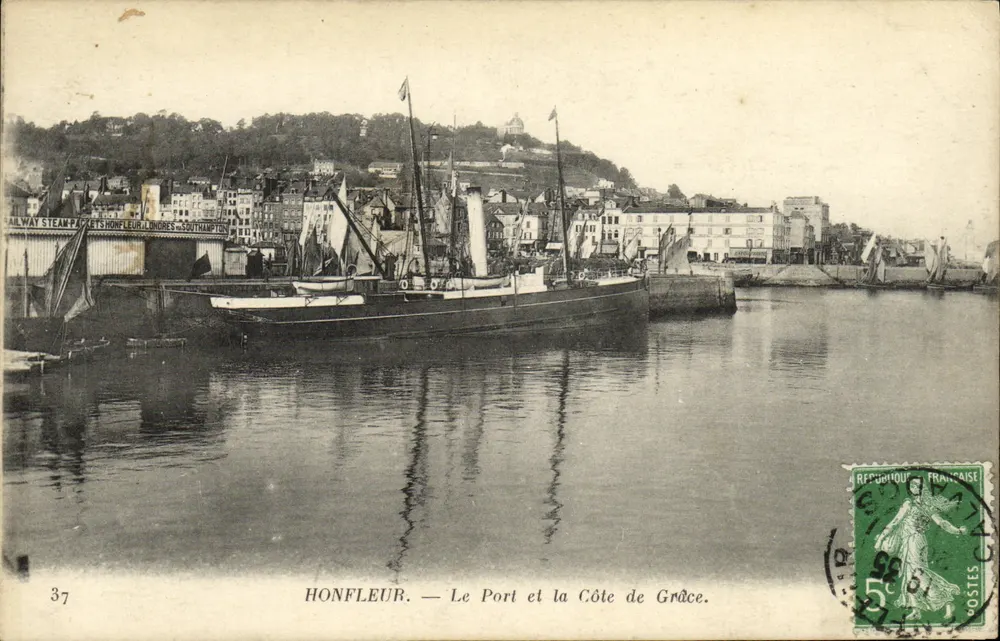 Honfleur — Der Hafen und die Küste der Gnade — Verlag: Emp. Phot. Neubrhen et Cie, Paris, Nr. 37 - Vorderseite
